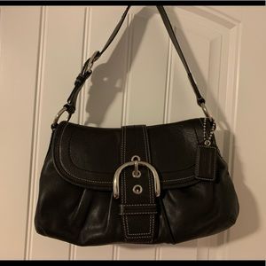 Coach purse. Black leather.